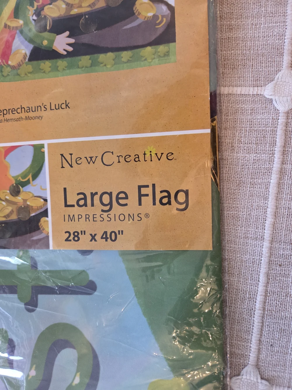 NWT New Creative Happy St. Patrick's Day Large House Flag 28